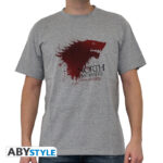 GAME OF THRONES - Tshirt "The North..." man SS sport grey - basic* Taglia: Medium