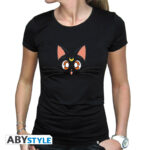 SAILOR MOON - Tshirt "Luna" woman SS black SEE ABYTE 23*