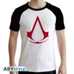 ASSASSIN'S CREED - Tshirt "Crest" man SS white & black - premium * Taglia: Small