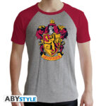HARRY POTTER - Tshirt "Gryffindor" man SS grey & red- premium*