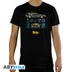 BACK TO THE FUTURE - Tshirt "DeLorean" man SS black - basic* Taglia: Double XL