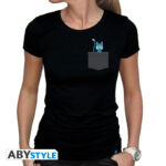 FAIRY TAIL - Tshirt "Pocket Happy" woman SS black - basic * Taglia: Extra Large