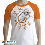 NARUTO SHIPPUDEN - Tshirt "Naruto" man SS white & orange - premium*