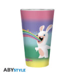 LAPINS CRETINS - Large Glass - 400ml - Rainbow Rabbids- box