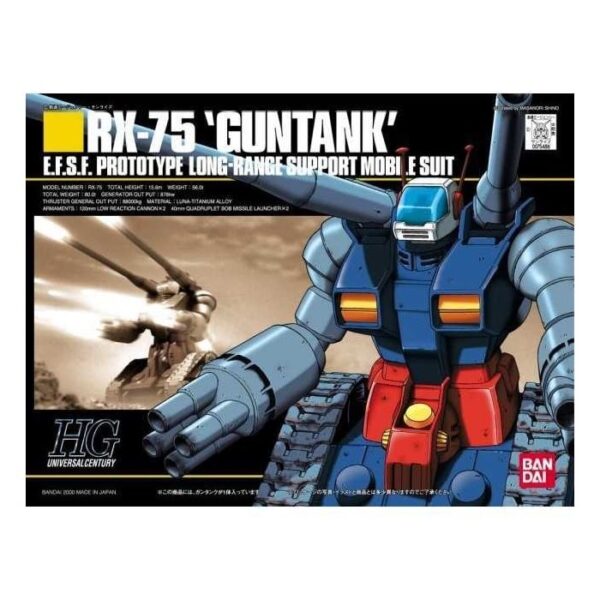 Gunpla Bandai HGUC 007 RX-75 Guntank Plastic Kit 1/144