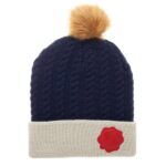 HARRY POTTER - BERRETTO BLU IN COTONE CON STEMMA DI HOGWARTS E PON-PON
