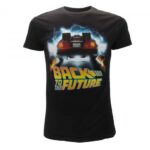 RITORNO AL FUTURO - DELOREAN - T-Shirt Nero - 100% Cotone Manica Corta