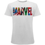Marvel Logo Comics - T-Shirt cotone bianco