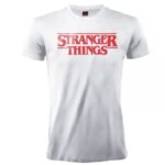 Stranger Things Logo - T-Shirt cotone bianco