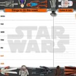 STAR WARS Planning da Scrivania Calendario Settimanale 24x19cm  Blocco 54 Pagine