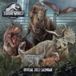 JURASSIC WORLD Dinosauri Calendario Ufficiale 2022 da Muro 30x30cm 12 Mesi con Caselle