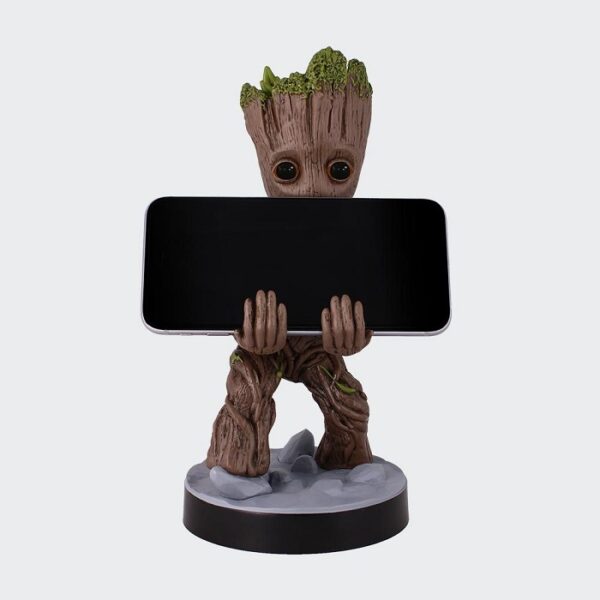 Marvel Comics GROOT - Statua 20cm Cable Guys Supporto per Cellulari e Gamepads PS e XBOX