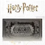 HARRY POTTER - Biglietto HOGWARTS EXPRESS Placcato Argento 16x9cm Limitato Numerato Individualmente