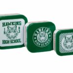 Funko - STRANGER THINGS Hawkins High School - Set 3 Bento Portavivande 12-11-9 cm con Coperchio
