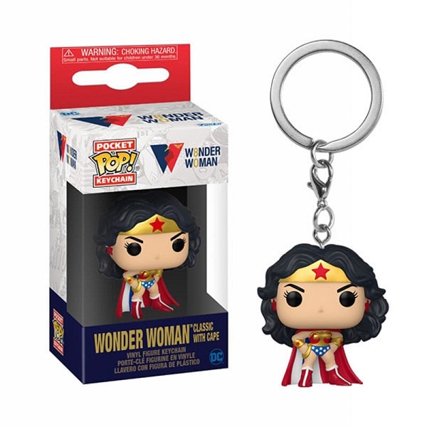 FUN02746 -- 000 (20688) Funko Pocket POP! Keychain - Wonder Woman Classic w/ Cape Portachiavi 4cm - immagine 1
