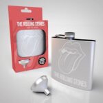 ROLLING STONES LOGO - Fiaschetta in Metallo 170ml con Tappo a Vite e Imbuto - Hip Flask
