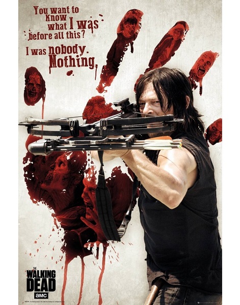 GBY04370 -- 000 (12967) THE WALKING DEAD - DARYL BLOODY HAND - Maxi Poster #201 - 61x91 cm su carta da 150gr - immagine 1