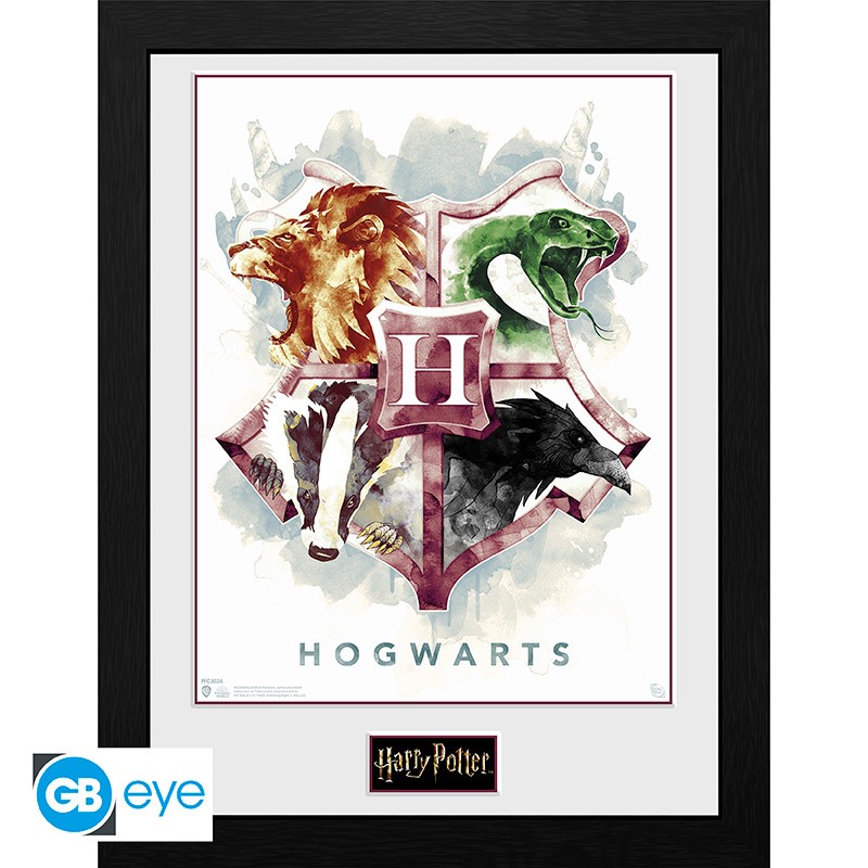 GBYD3034 -- 000 (23166) Harry Potter Hogwarts Acquerello - stampa fotografica con cornice 30x40cm GB Eye - immagine 1