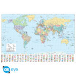 HARPER COLLINS - Poster Maxi 91.5 1 - World Map 21 French
