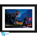 JURASSIC PARK - Framed print "Alan Grant vs T-Rex" (30 0)