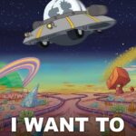 RICK AND MORTY - I WANT TO BELIEVE - Giant Poster 100x140 cm su carta da 150gr