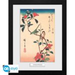 Hiroshige - Japanese White-eye and Ti - stampa con cornice 30x40cm GB Eye
