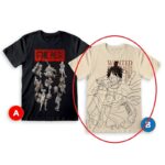 One Piece Mod.B Wanted Luffy - T-Shirt cotone Sabbia