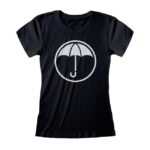 UMBRELLA ACADEMY ICON - T-Shirt Slim Fit 100% Cotone Nero Unisex Maglietta Manica Corta