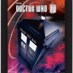 DOCTOR WHO - FLYING TARDIS - Quadro Immagine 3D Lenticular 22x27cm Con Cornice in Legno