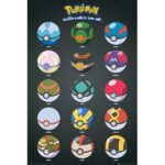 POKEMON - POKEBALLS - Maxi Poster #255 - 61x91 cm su carta da 150gr