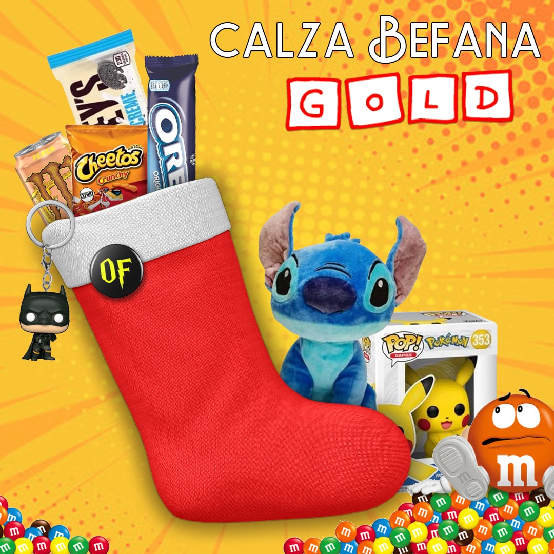 LUC00030 -- 000 (21750) Calza della befana Gold a tema Harry Potter - Dolci esclusivi + Gadget - immagine 1