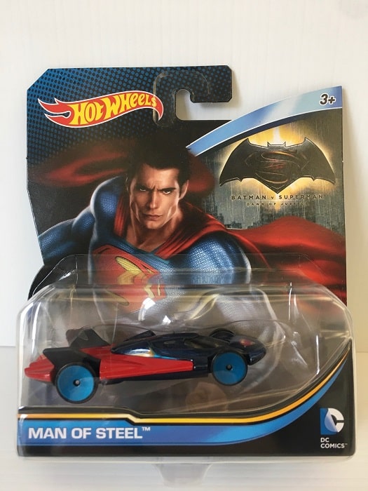 MAT00054 -- 000 (17275) Hot Wheels - DC Comics SUPERMAN MAN OF STEEL Auto Modellino Character Cars Metallo 7cm MATTEL - immagine 1
