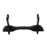 Supporto per spada katana da appoggio in legno nero.