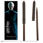 HARRY POTTER - DRACO MALFOY Penna Riproduzione Bacchetta Magica con Segnalibro - The Noble Collection