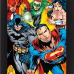 DC COMICS - HEROES - Quadro Immagine 3D Lenticolare 22x27cm Con Cornice in Legno
