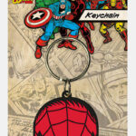 SPIDER-MAN -  FACE - RUBBER KEYCHAINS - PORTACHIAVI DI GOMMA