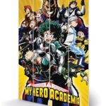 MY HERO ACADEMIA - GRUPPO - Quadro Stampa su MDF Legno 59x40 - Wood Print