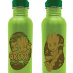 MARVEL AVENGERS GROOT - Bottiglia da Mensa in Acciaio Inox con Tappo 700 ml Borraccia - Metal Canteen Bottle