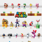 SUPER MARIO - CHARACTERS PARADE - Maxi Poster #250 - 61x91 cm su carta da 150gr