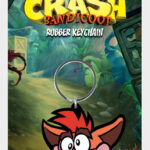 CRASH BANTICOOT - EXTRA LIFE - RUBBER KEYCHAINS - PORTACHIAVI IN GOMMA