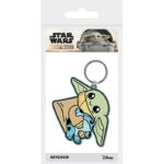 Star Wars Mandalorian Grogu and Friend - portachiavi in gomma 6 cm - Pyramid