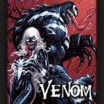 VENOM e La GATTA NERA Spider-Man - Quadro Doppia Immagine 3D Lenticular 22x27cm Con Cornice in Legno