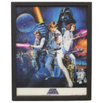 STAR WARS - A NEW HOPE - Quadro Immagine 3D Lenticular 22x27 cm Con Cornice in Legno