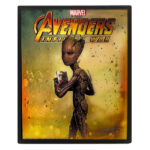 INFINITY WAR - GROOT - Quadro 3D Lenticular 22x27cm Con Cornice in Legno