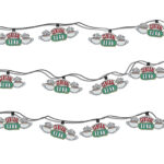 FRIENDS CENTRAL PERK - Stringa 12 Luci Led Decorative Natale Compleanno 2,5mt. a Batterie