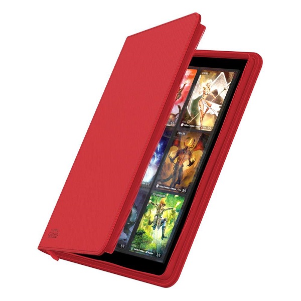 Album Binder Portacarte 360 posti chiusura a zip rossa - Ultimate Guard
