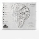 Jurassic Park Topographic Map Isla Nublar