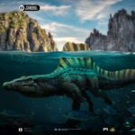JURASSIC WORLD REBIRTH SPINOSAURUS ICONS STATUE