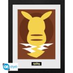 Pokemon Pikachu Silhouette - Stampa in Cornice 30x40cm AbyStyle