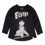 Elivira by Loungefly Tee T-Shirt Unisex Shirred Raglan Size S